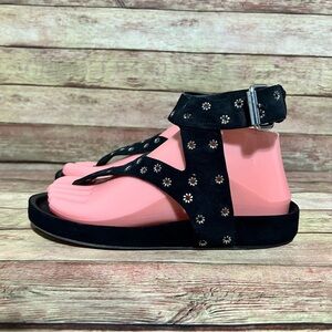Isabel Marant Black Suede Elwina Sandals
